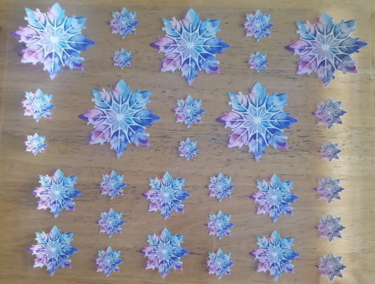 VDTFDW- 40 Oz UVDTF Wraps | Snowflakes