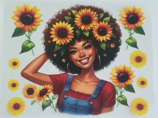 VDTFDW- 20 Oz UVDTF Wraps | Sunflower Girl 2