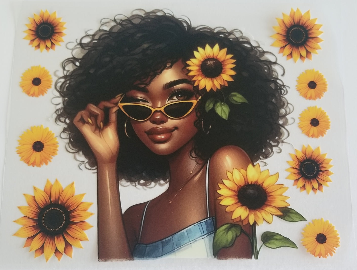 VDTFDW- 20 Oz UVDTF Wraps | Sunflower Girl 4