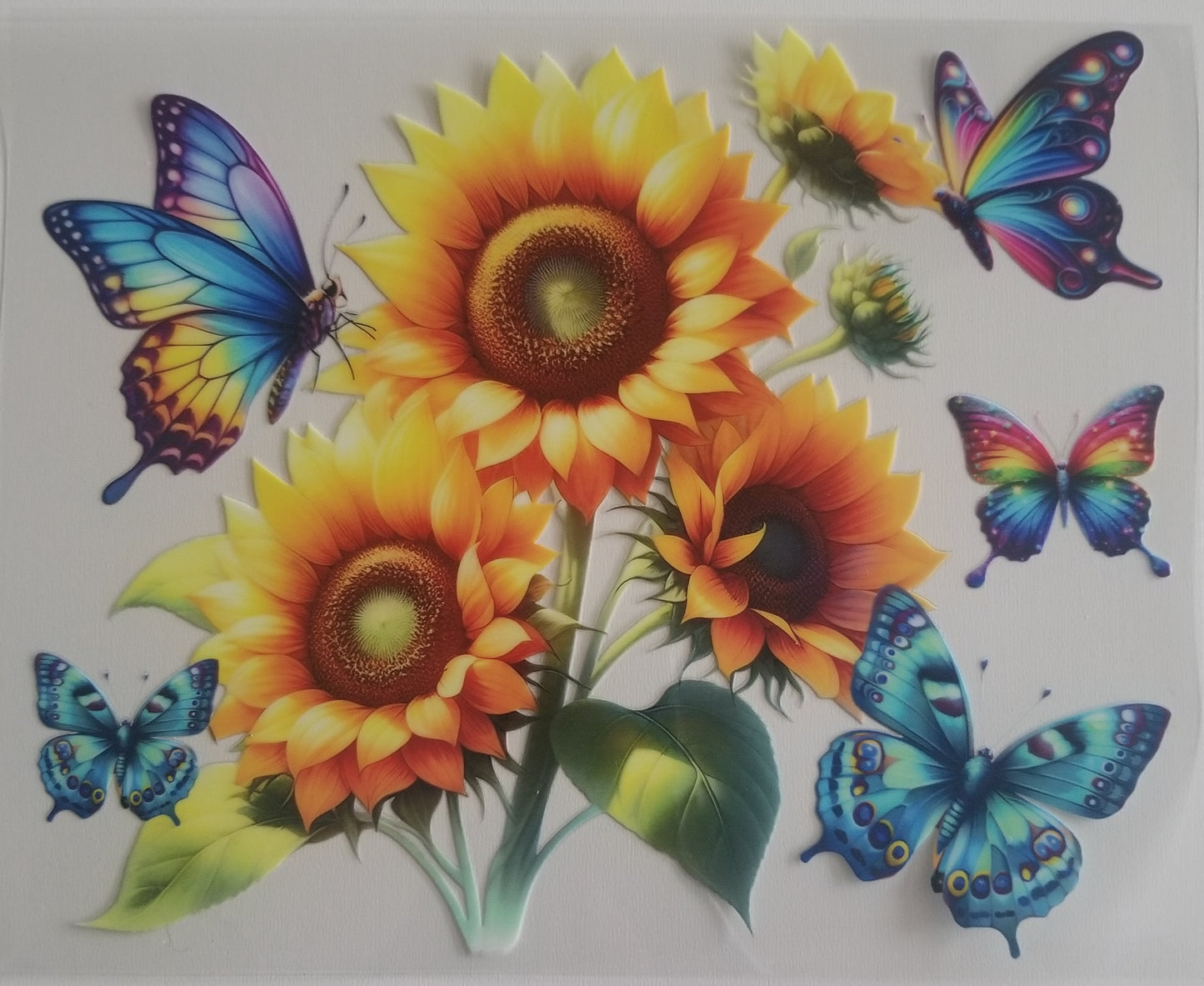 VDTFDW- 20 Oz UVDTF Wraps | Butterflies and Sunflowers  2