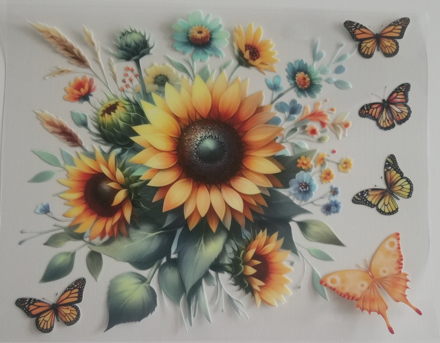 VDTFDW- 20 Oz UVDTF Wraps | Butterflies and Sunflowers  3