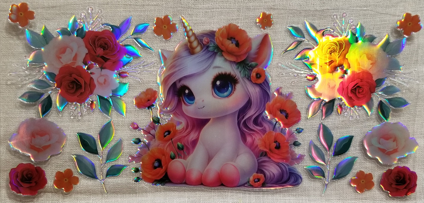 VDTFDW- Holographic Unicorn 4 | 16oz Cupwrap