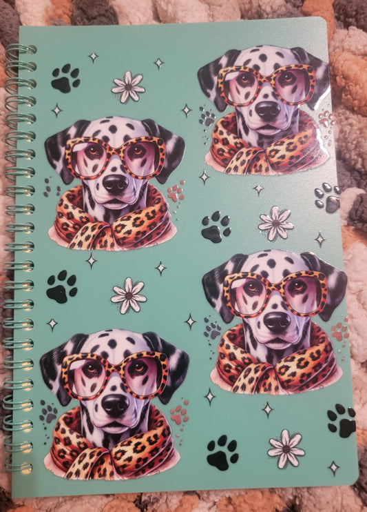 Unique A5 Spiral Notebook- Dalmatians
