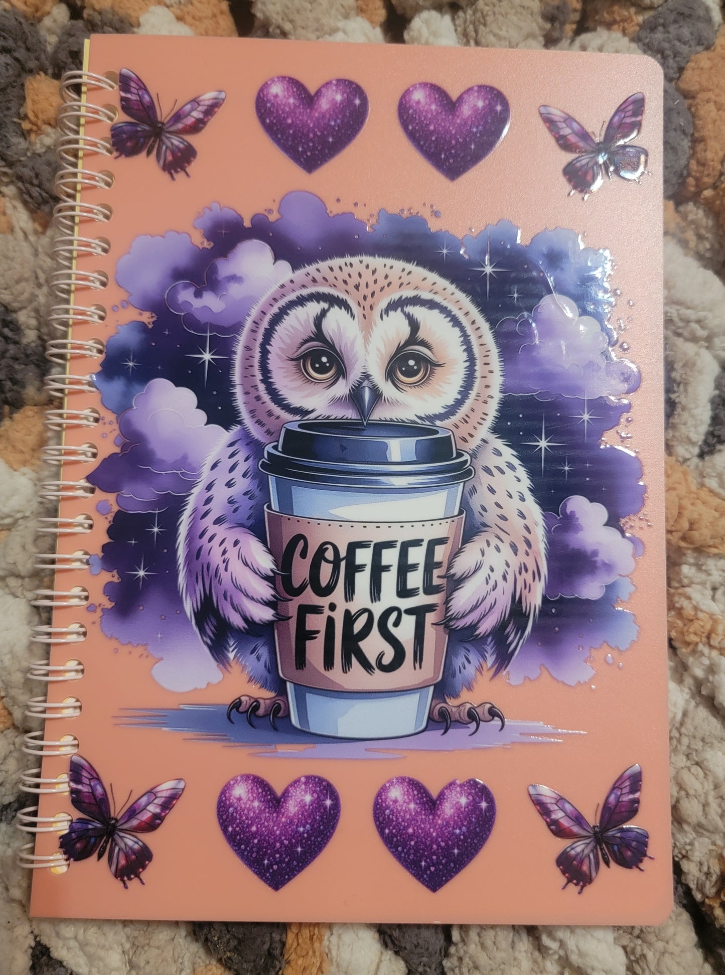 Unique A5 Spiral Notebook- Owl