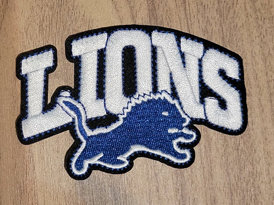 VDTFDW- Iron On Hat Patch- NFL- Lions 1