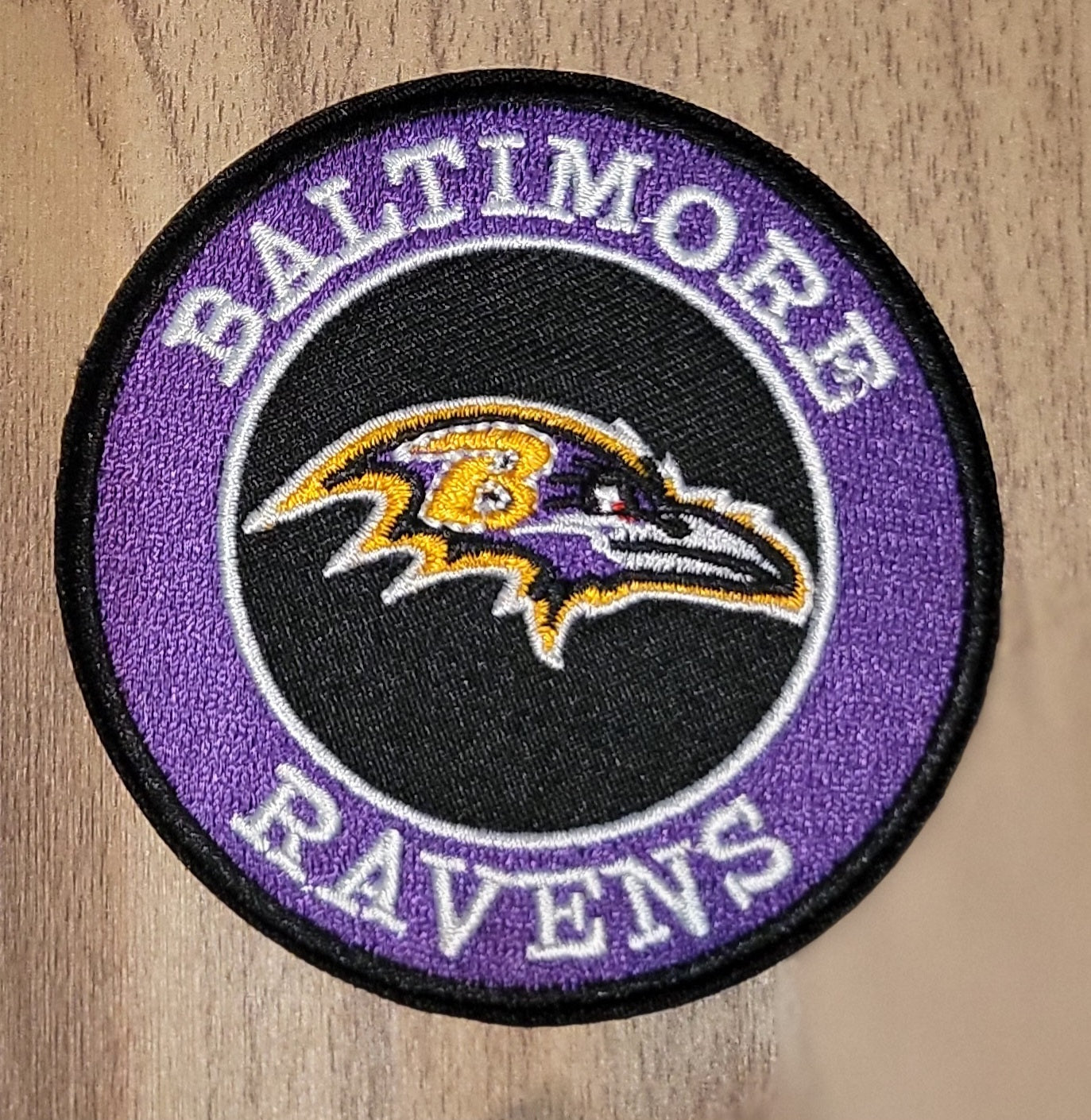 VDTFDW- Iron On Hat Patch- NFL- Baltimore Ravens 1