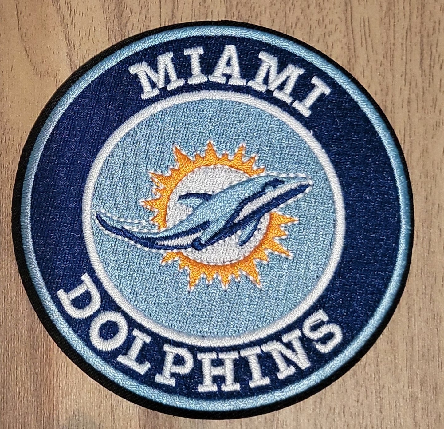 VDTFDW- Iron On Hat Patch- NFL- Miami Dolphins 2