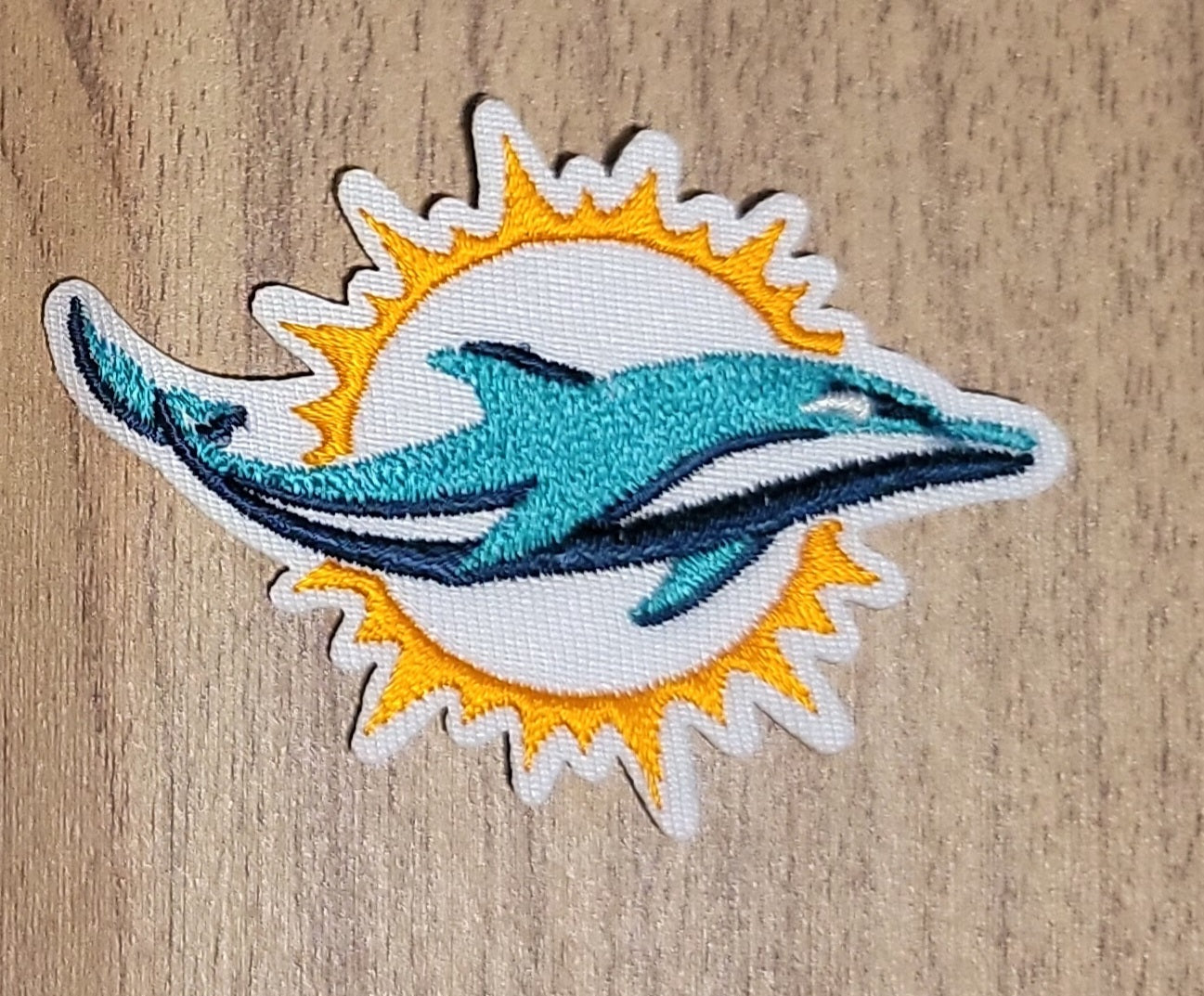 VDTFDW- Iron On Hat Patch- NFL- Miami Dolphins 3