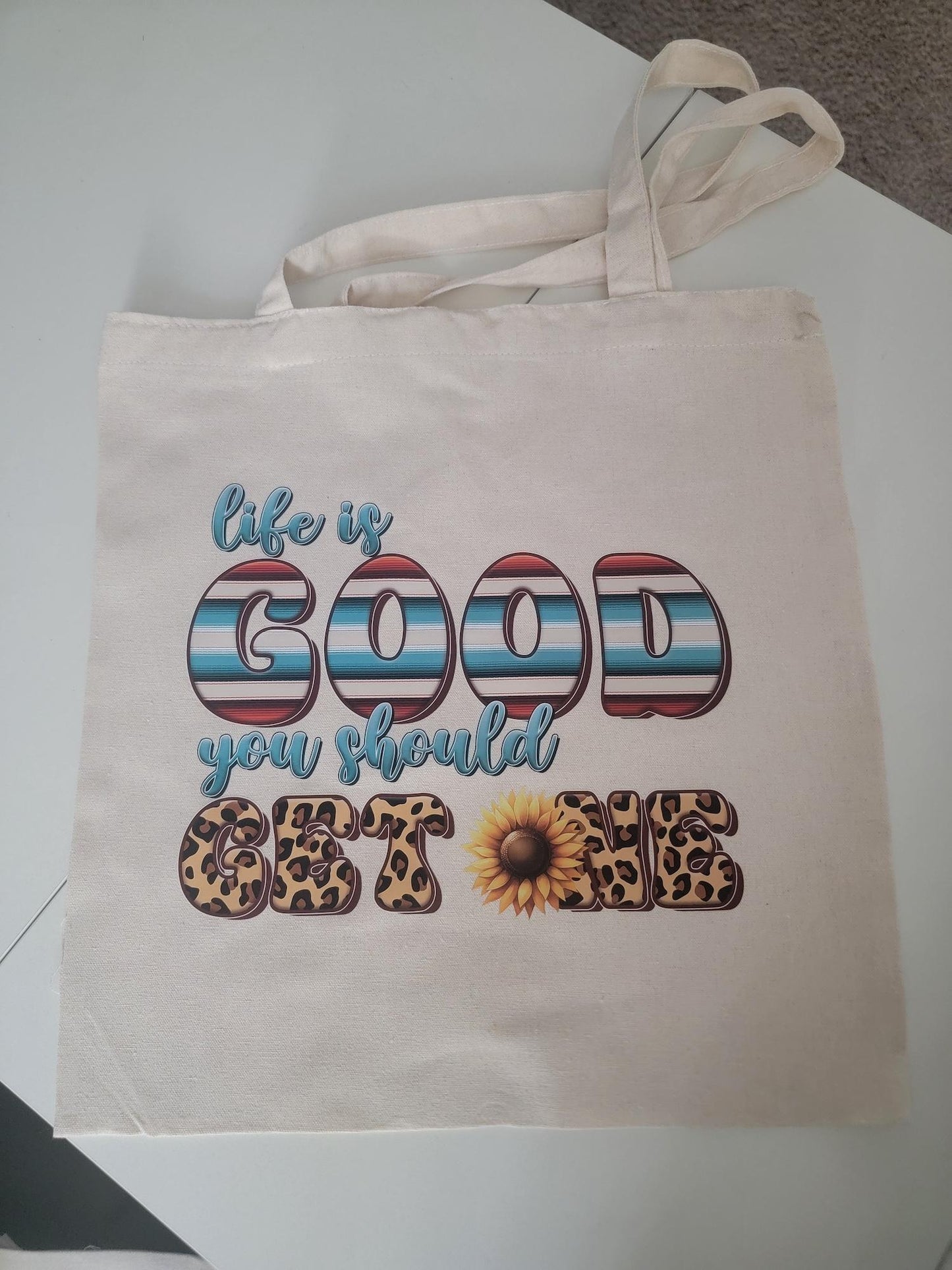 Canvas Tote Bag - Durable Rectangle Cotton Tote with 9.85” Top Handle, 14.9” x 15.7” Size, Lightweight & Eco-Friendly, Stylish Variety Available