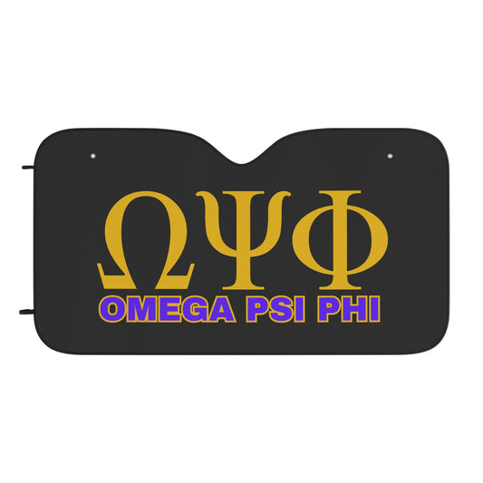 Omega Psi Phi Car Sun Shade Foldable with Suction Cups