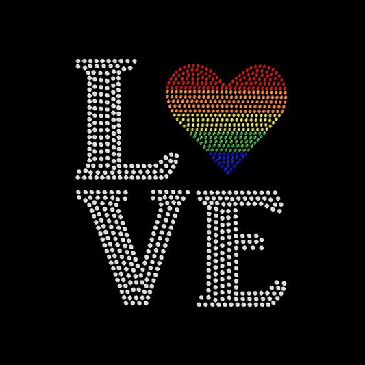 VDTFDW- Rhinestone Transfer- Love