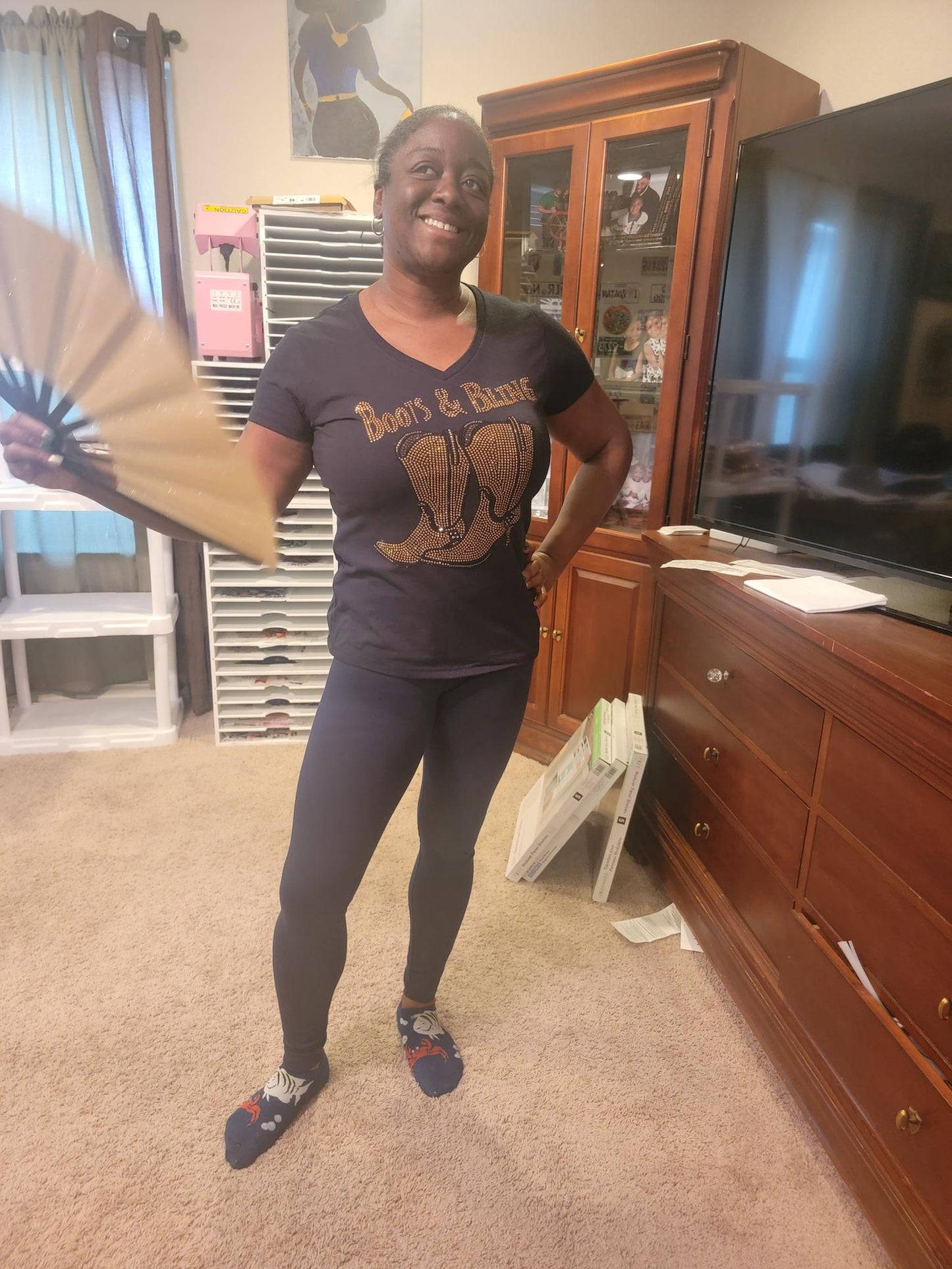 Boots & Bling Rhinestone Shirt – Sparkle with Every Step!