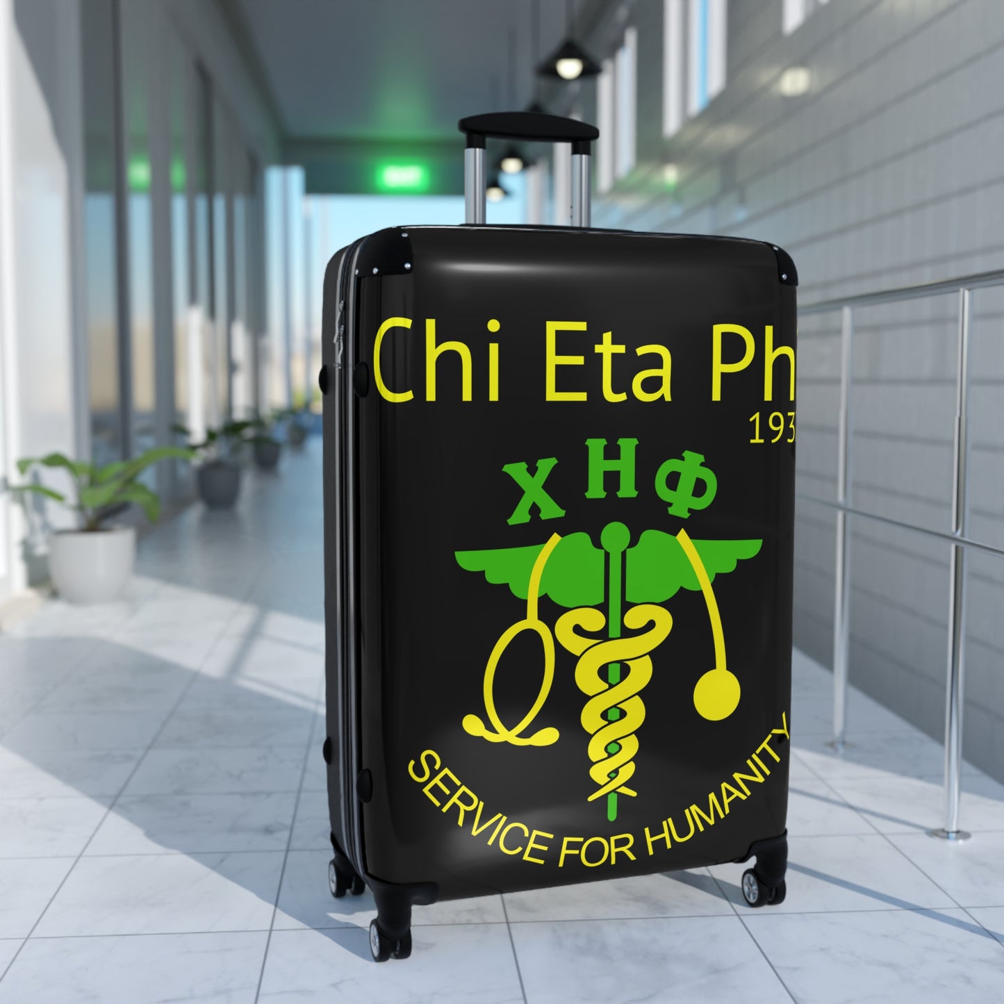 Chi Eta Phi Chic Hardcase Medium Size Luggage - Travel in Style and Show Your Pride!