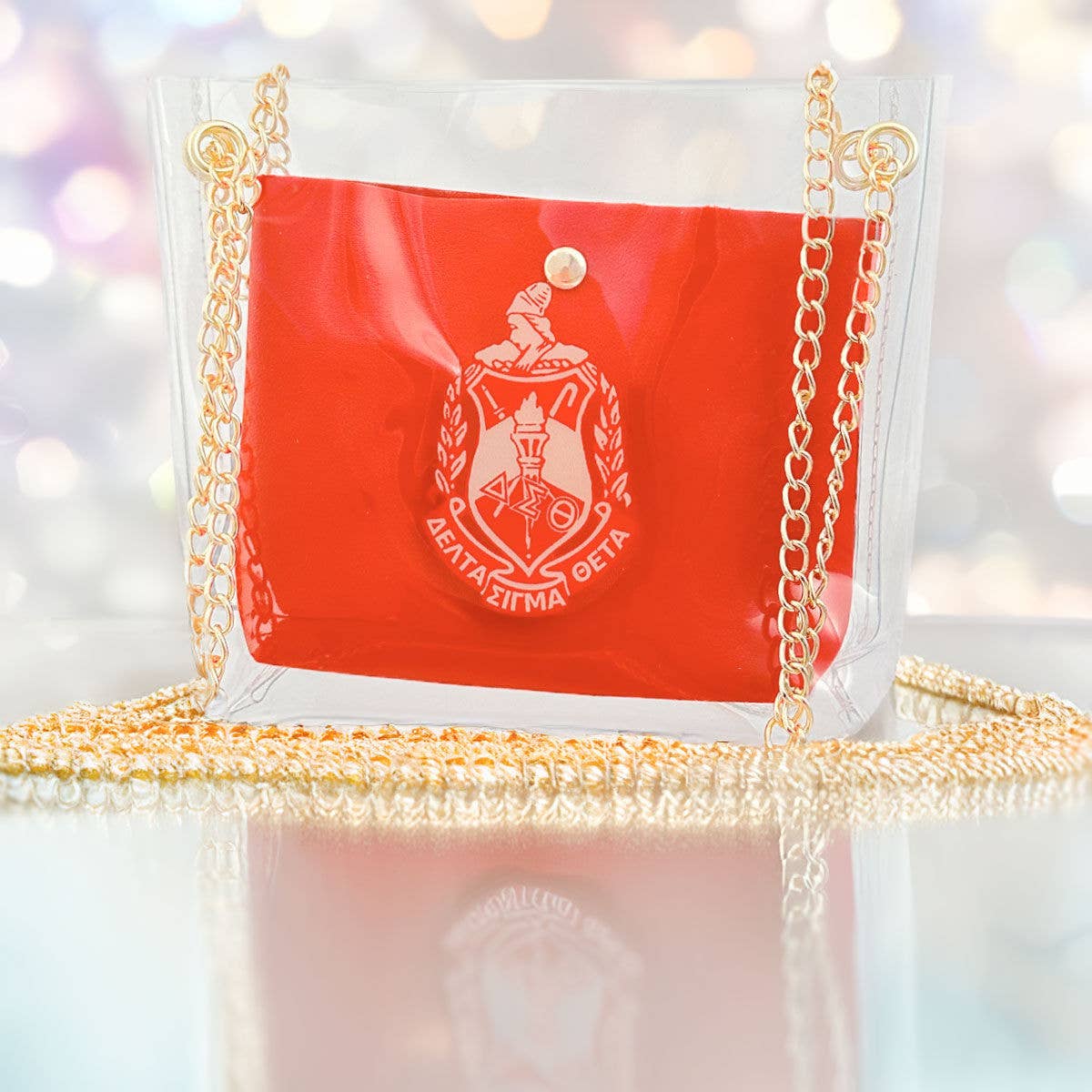 Shoulder Bag Red DST Sorority Purse for Women