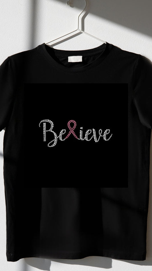 VDTFDW- Rhinestone Transfer- Believe