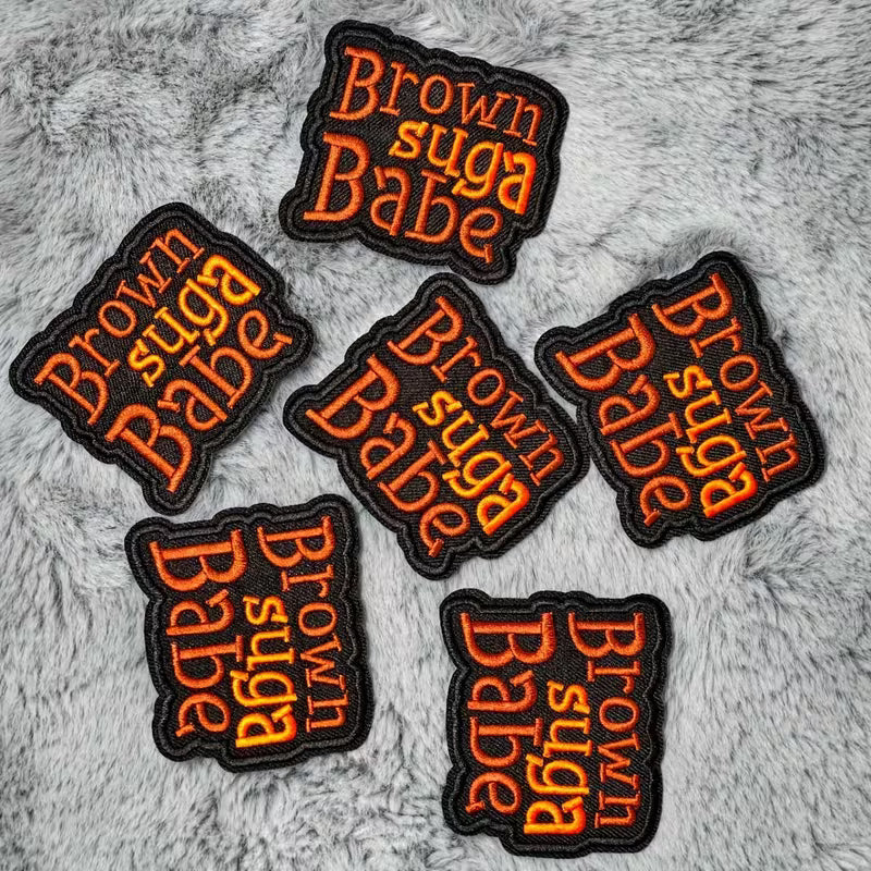 “Brown Sugar Babe” Embroidered Patch Set | Bold & Beautiful DIY Style