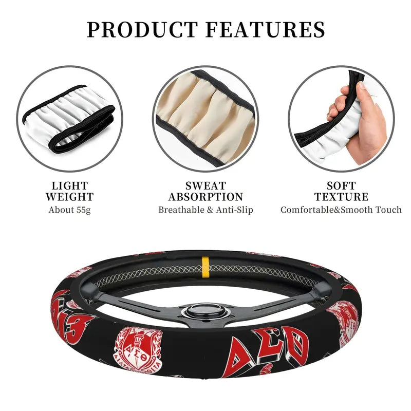 DST1913 Neoprene Steering Wheel Cover – Universal 15" Fit, Anti-Slip & Lightweight