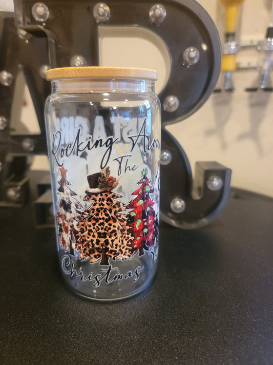 🎄✨ Holiday Glass Jar – Festive Sips in Style! ✨🎄