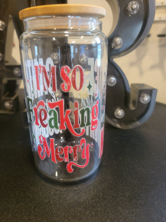 🎄✨ Holiday Glass Jar – Festive Sips in Style! ✨🎄