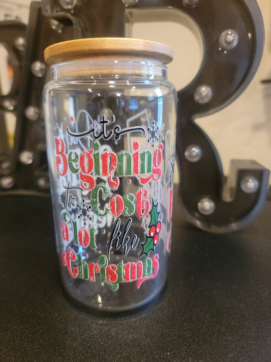🎄✨ Holiday Glass Jar – Festive Sips in Style! ✨🎄