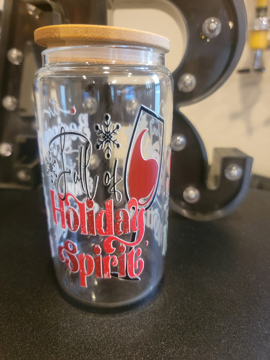 🎄✨ Holiday Glass Jar – Festive Sips in Style! ✨🎄