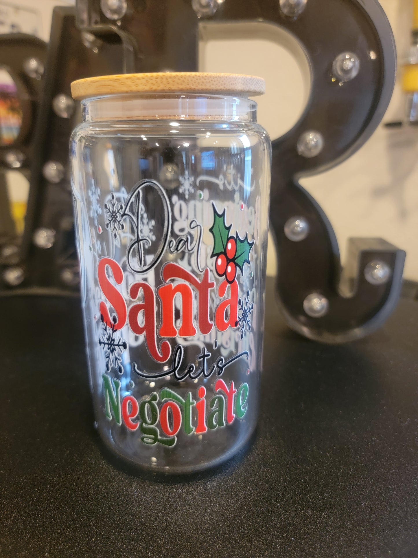 🎄✨ Holiday Glass Jar – Festive Sips in Style! ✨🎄