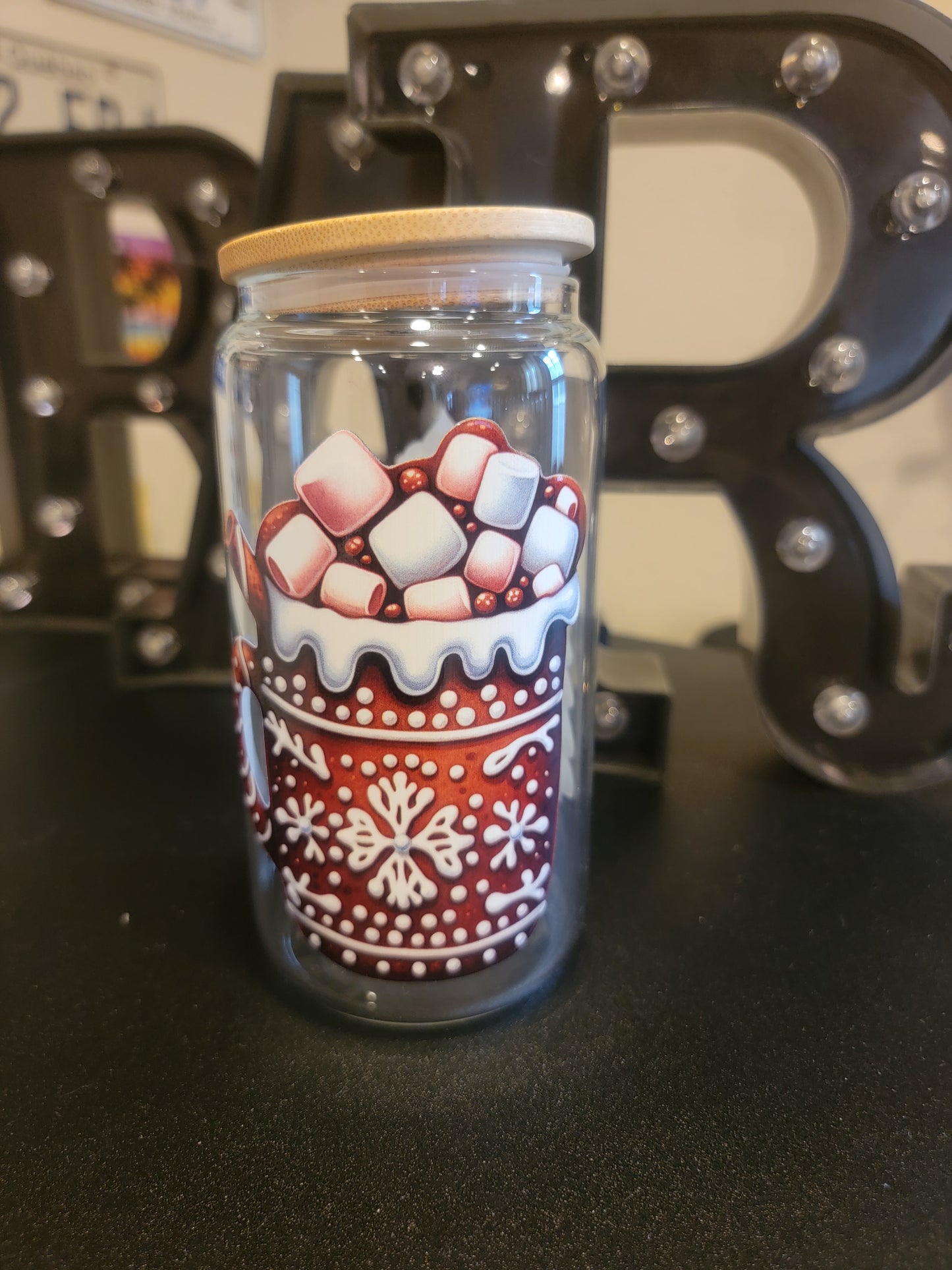 🎄✨ Holiday Glass Jar – Festive Sips in Style! ✨🎄