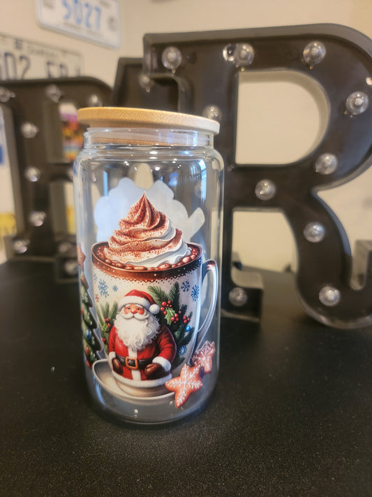 🎄✨ Holiday Glass Jar – Festive Sips in Style! ✨🎄