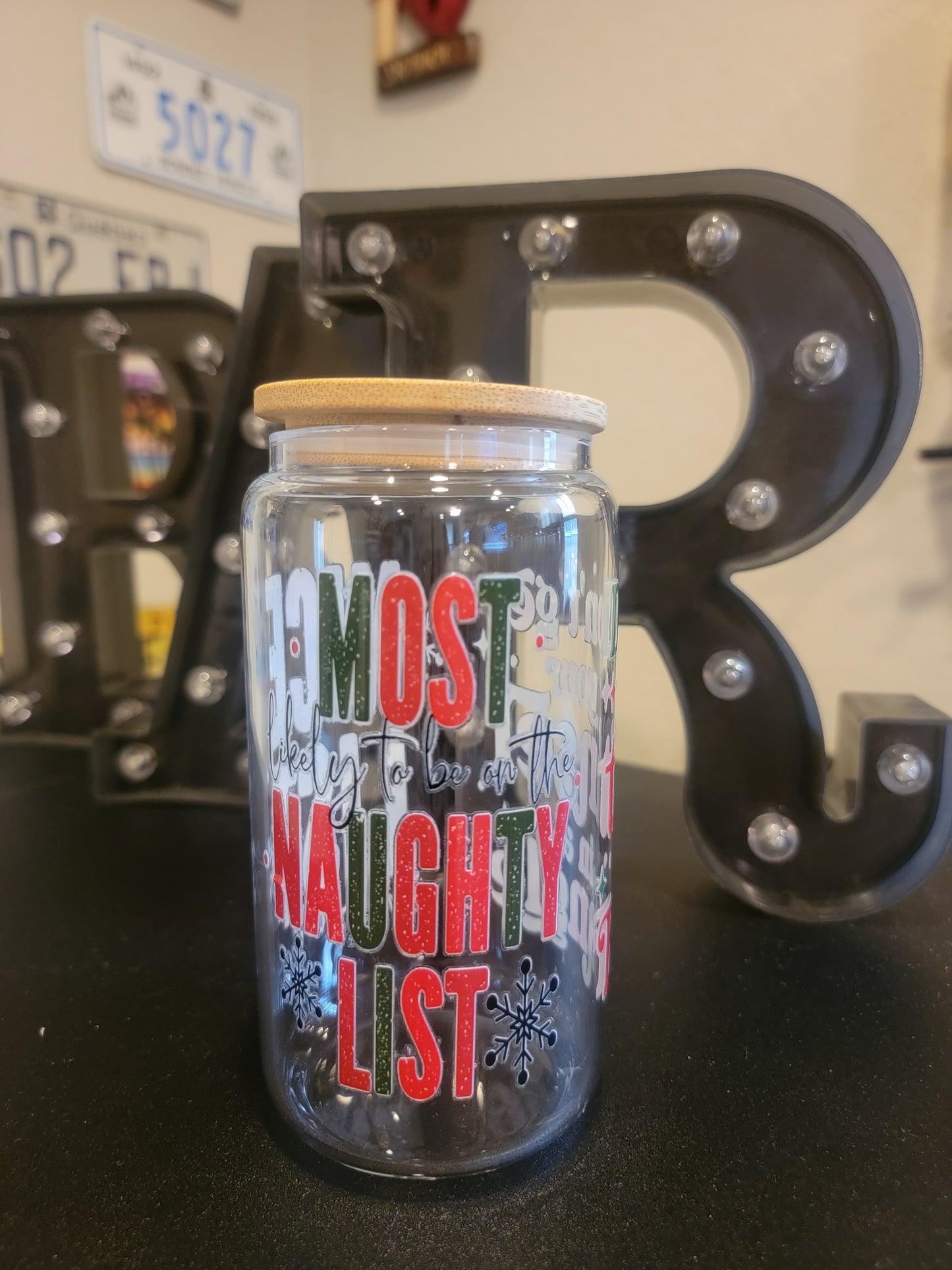 🎄✨ Holiday Glass Jar – Festive Sips in Style! ✨🎄