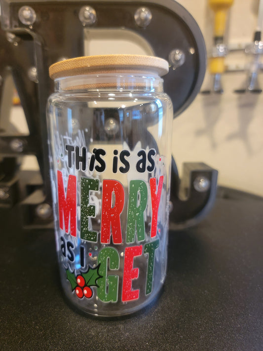 🎄✨ Holiday Glass Jar – Festive Sips in Style! ✨🎄