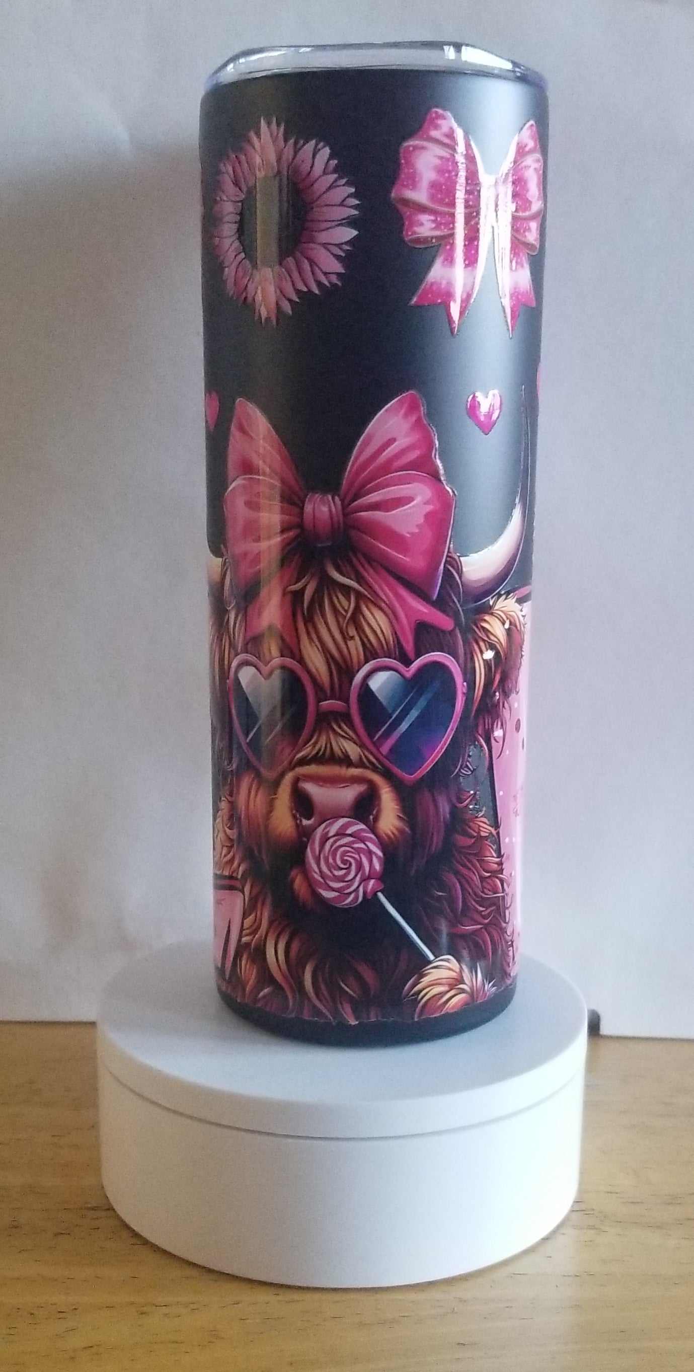 VDTFDW- 20 oz Stainless Steel Tumbler | Valentine's Day Love Cow