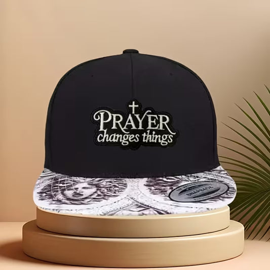 “Prayer Changes Things” Iron-On Patch | Faith-Based Embroidered Christian Applique