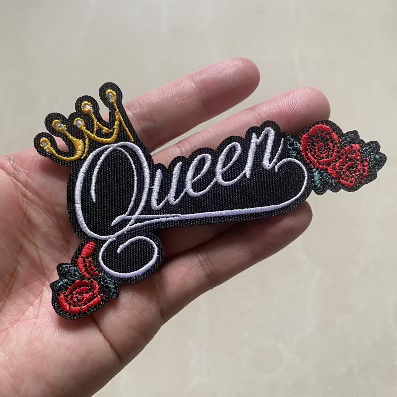 Queen Crown Mixed Color Embroidery Patches
