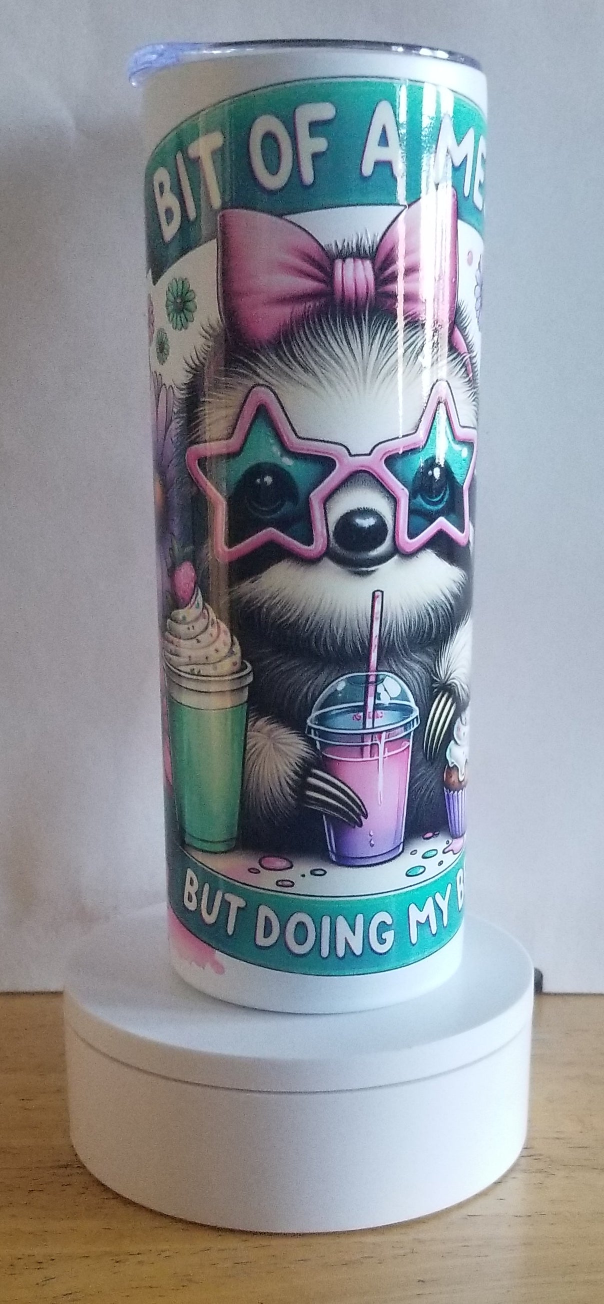 VDTFDW- 20 oz Stainless Steel Tumbler | Raccoon Reading