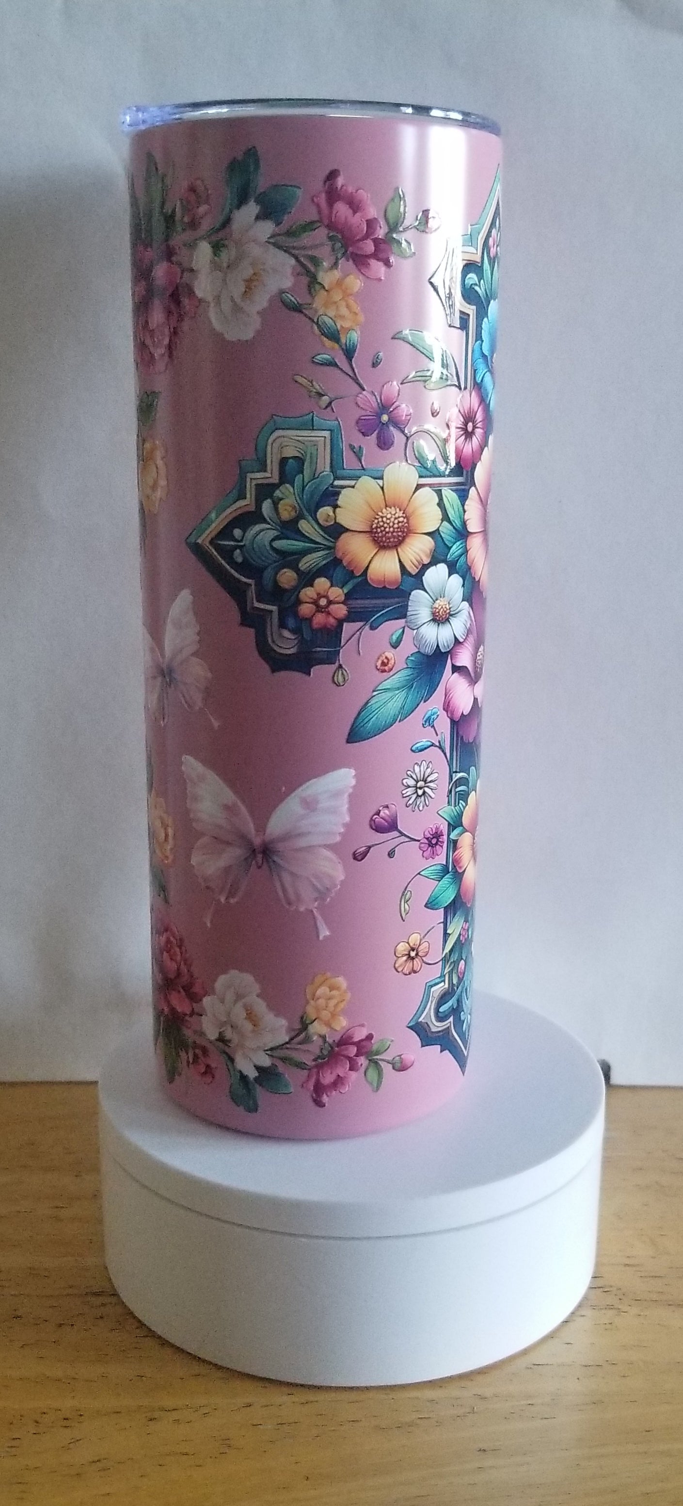 VDTFDW- 20 oz Stainless Steel Tumbler | Floral Cross