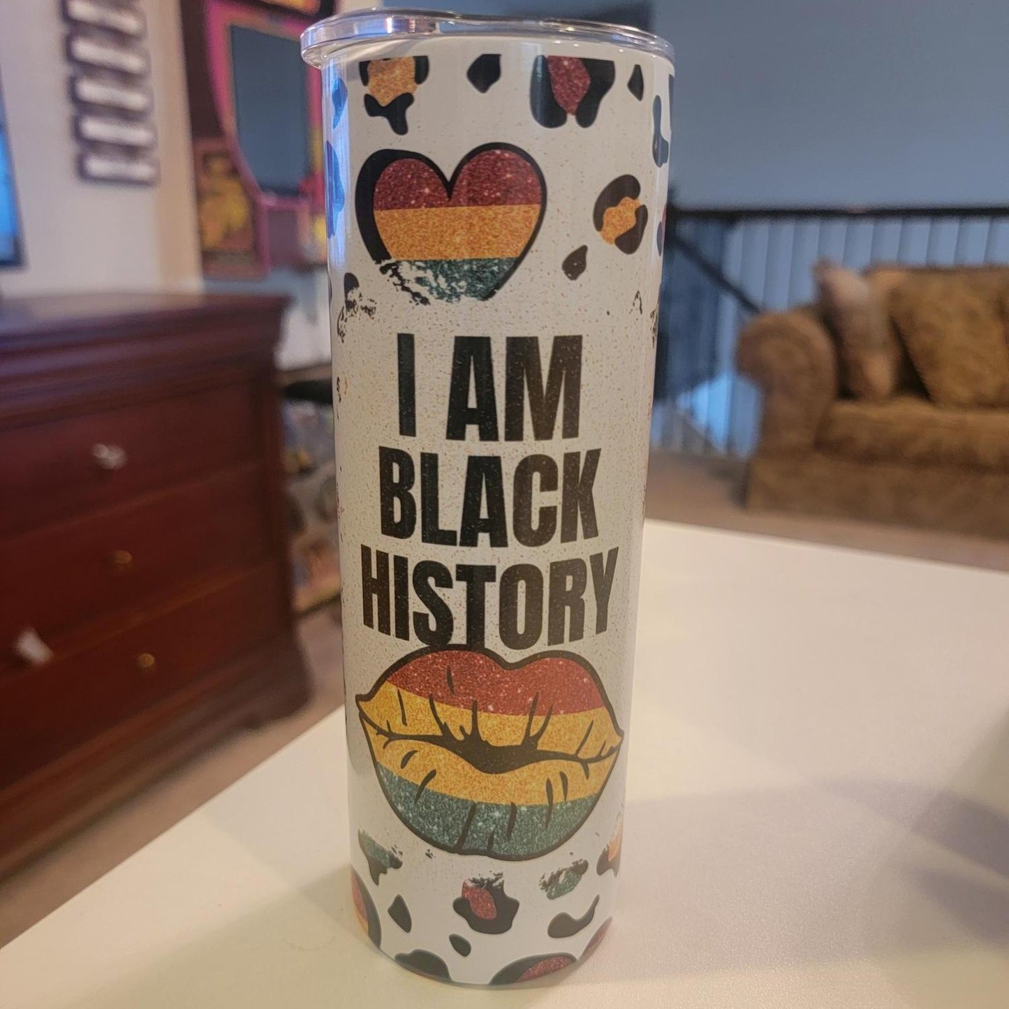 Black Culture Stainless Steel Tumbler 20 OZ Insulated Drinkware with Stylish Design - Flasks