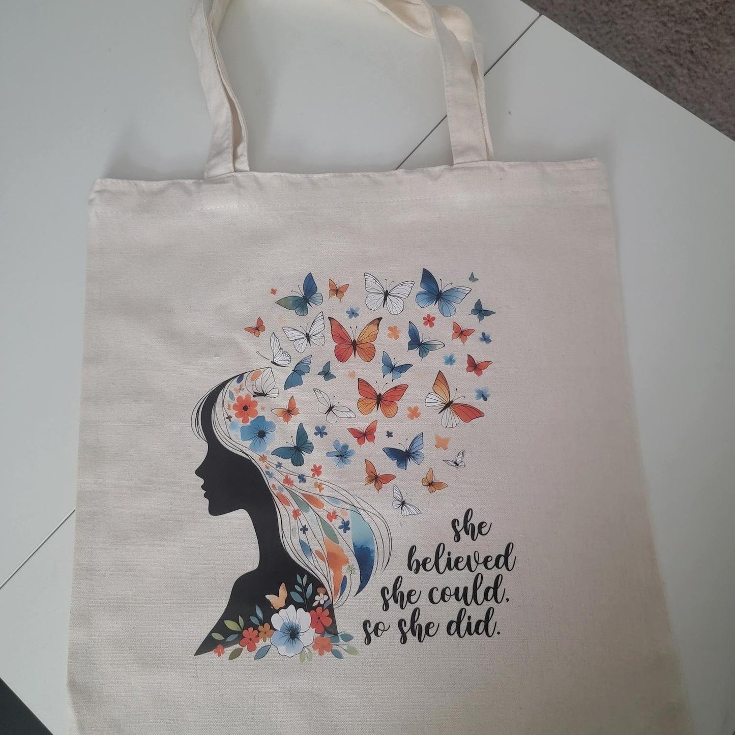 Canvas Tote Bag - Durable Rectangle Cotton Tote with 9.85” Top Handle, 14.9” x 15.7” Size, Lightweight & Eco-Friendly, Stylish Variety Available