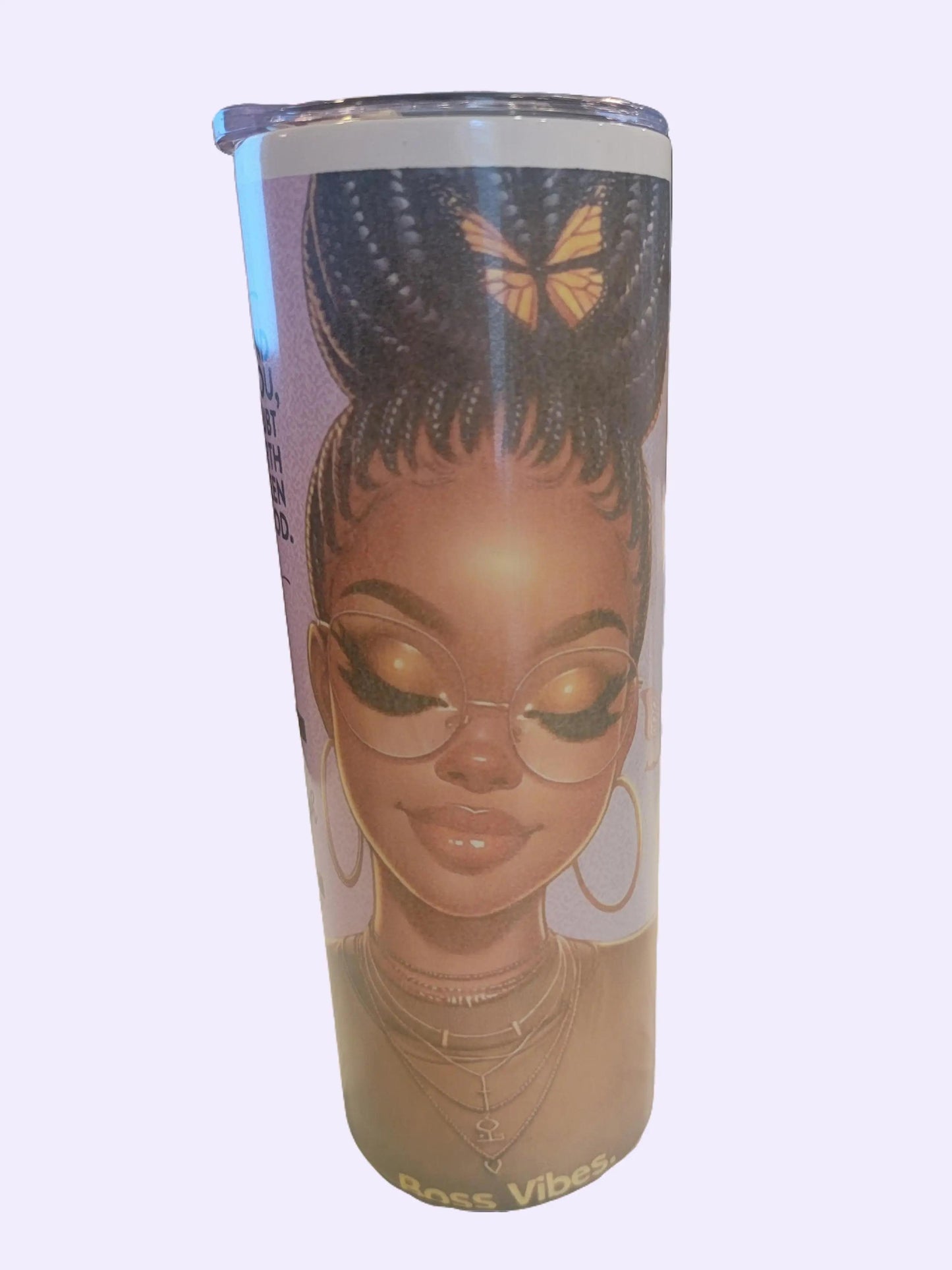 Black Culture Stainless Steel Tumbler 20 OZ Insulated Drinkware with Stylish Design - Flasks