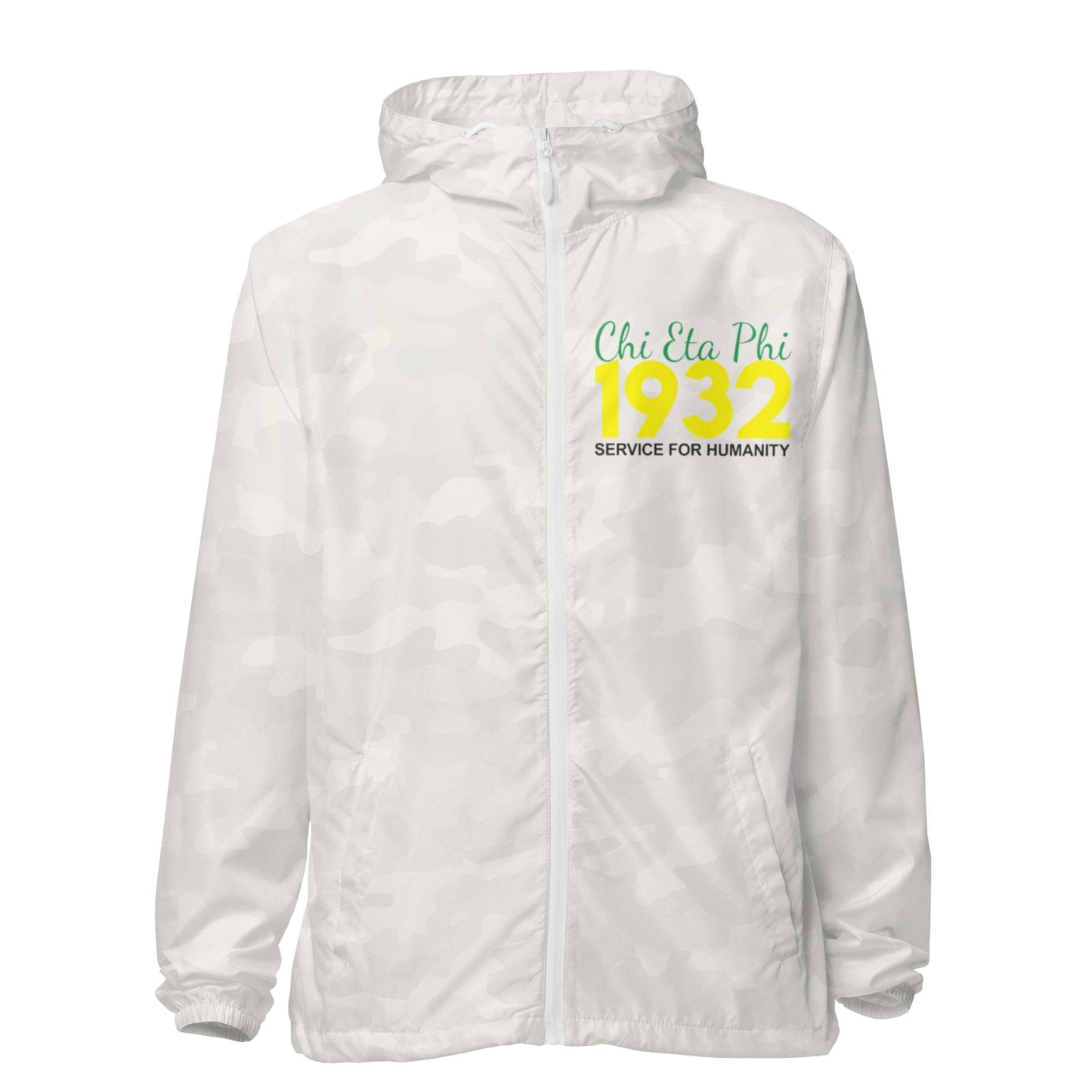 Stylish Chi Eta Phi 1932 Lightweight Zip Up Windbreaker - Trendy Women's Outerwear for All Seasons