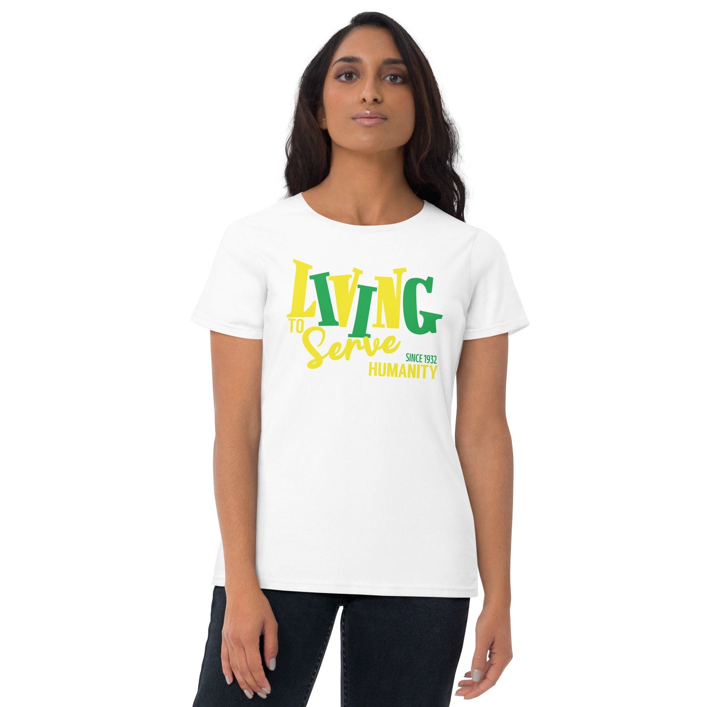 Living To Serve Graphic T-Shirt | 2024 Chi Eta Phi Themed Tee | Humanity Crewneck T-Shirt | Gift For Her | Wear The Service Of Humanity Tee