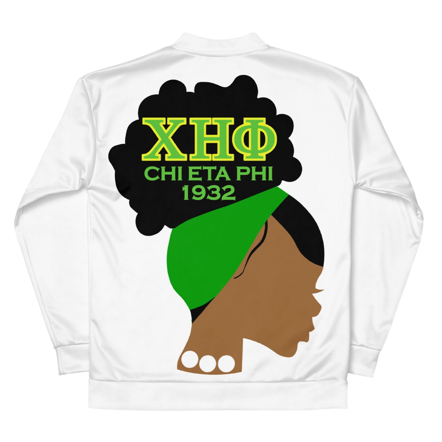 Stylish Chi Eta Phi - Lady in Pearls Bomber Jacket