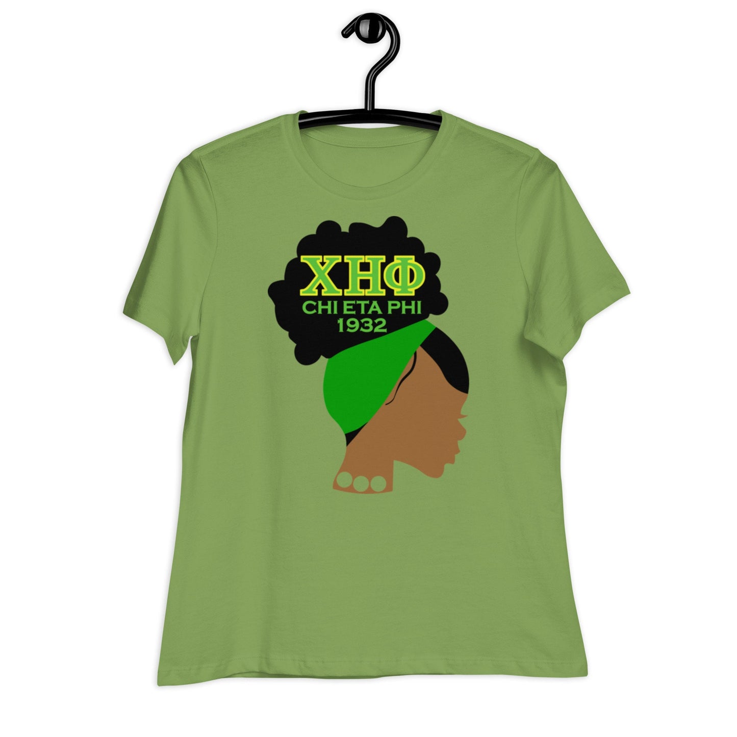 Elegant Chi Eta Phi - Lady in Pearls T-Shirt: Stylish Apparel for Sorority Sisters