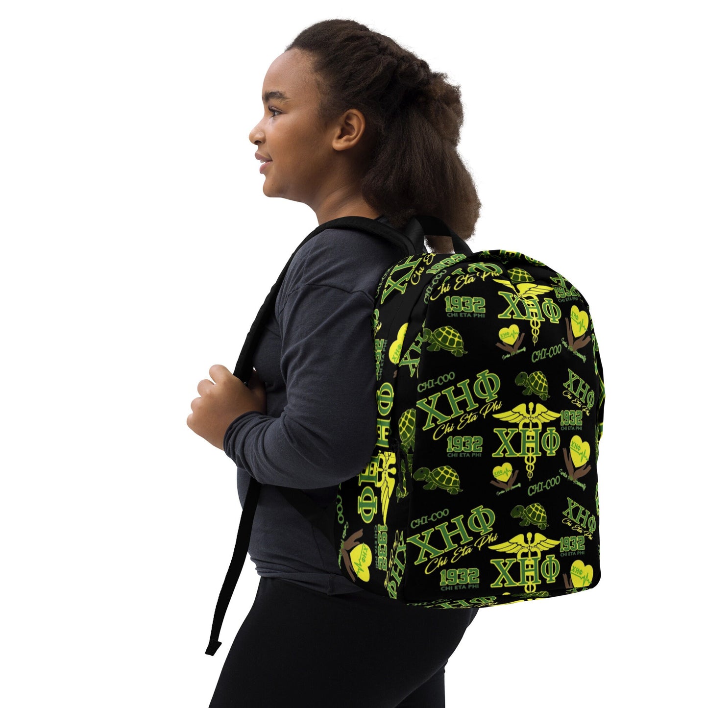 Chi Eta Phi Collage Design Backpack: Carry Your Sorority Spirit with Ease!