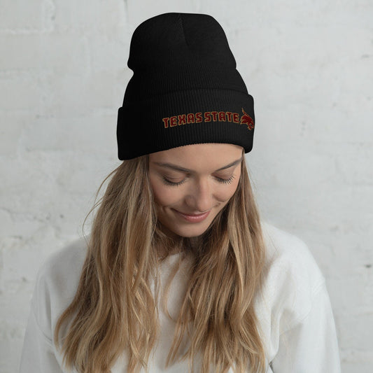Texas State Bobcats Cuffed Beanie - Warm and Cozy Knit Hat for Bobcats Fans