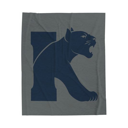 Kean University Cougar Velveteen Plush Blanket - Soft and Cozy School Spirit Throw