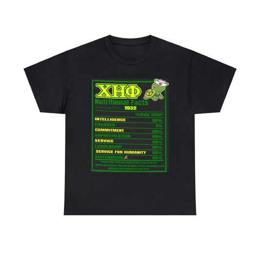 Chi Eta Phi Soror Ingredients Cotton Tee - Classic Fit Unisex