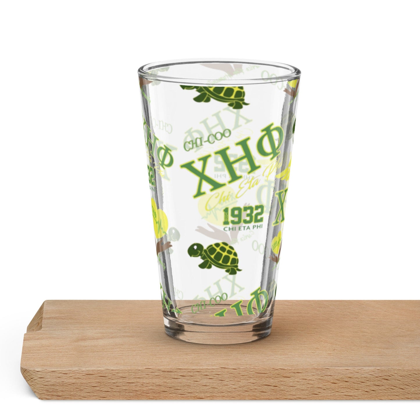 Chi Eta Phi Greek Letter Shaker Pint Glass - Perfect Gift for Sorority Sisters and Fraternity Brothers