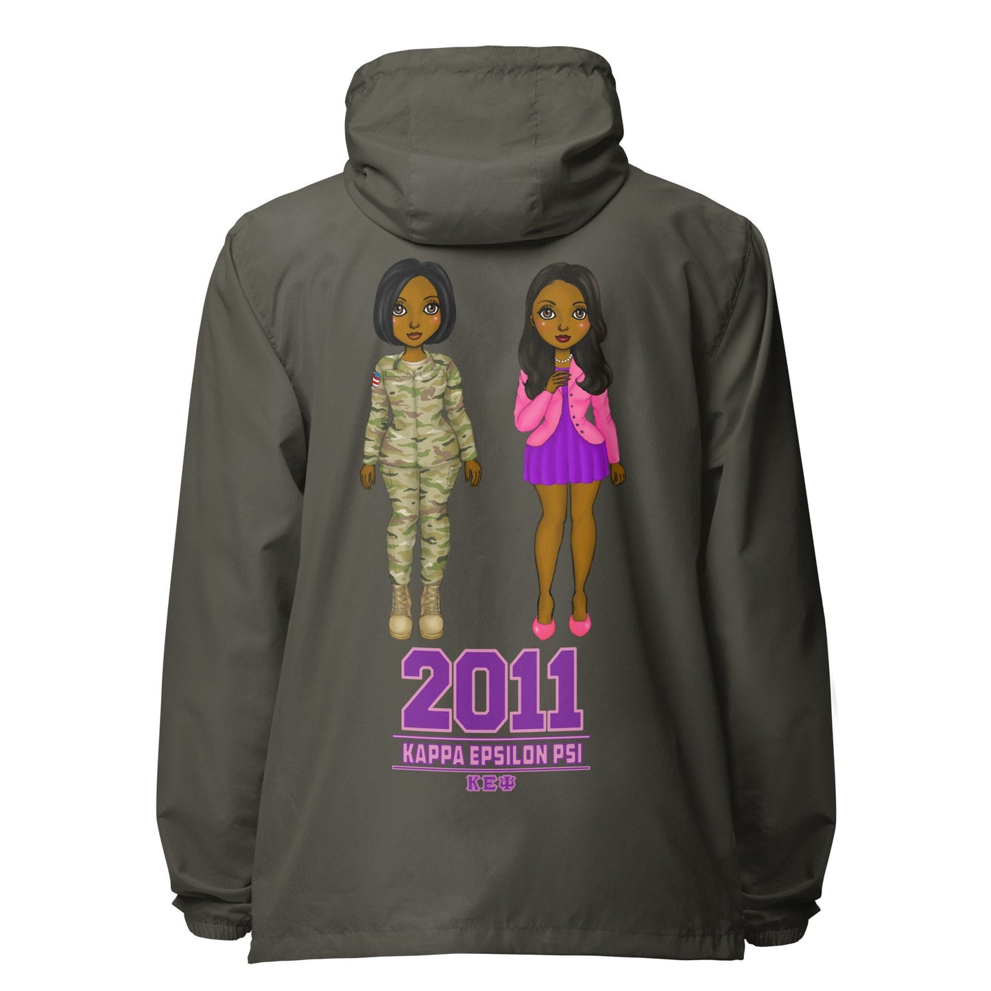 Kappa Epsilon Psi Military to Civilian Light Zip Up Windbreaker - Lightweight & Stylish Outerwear