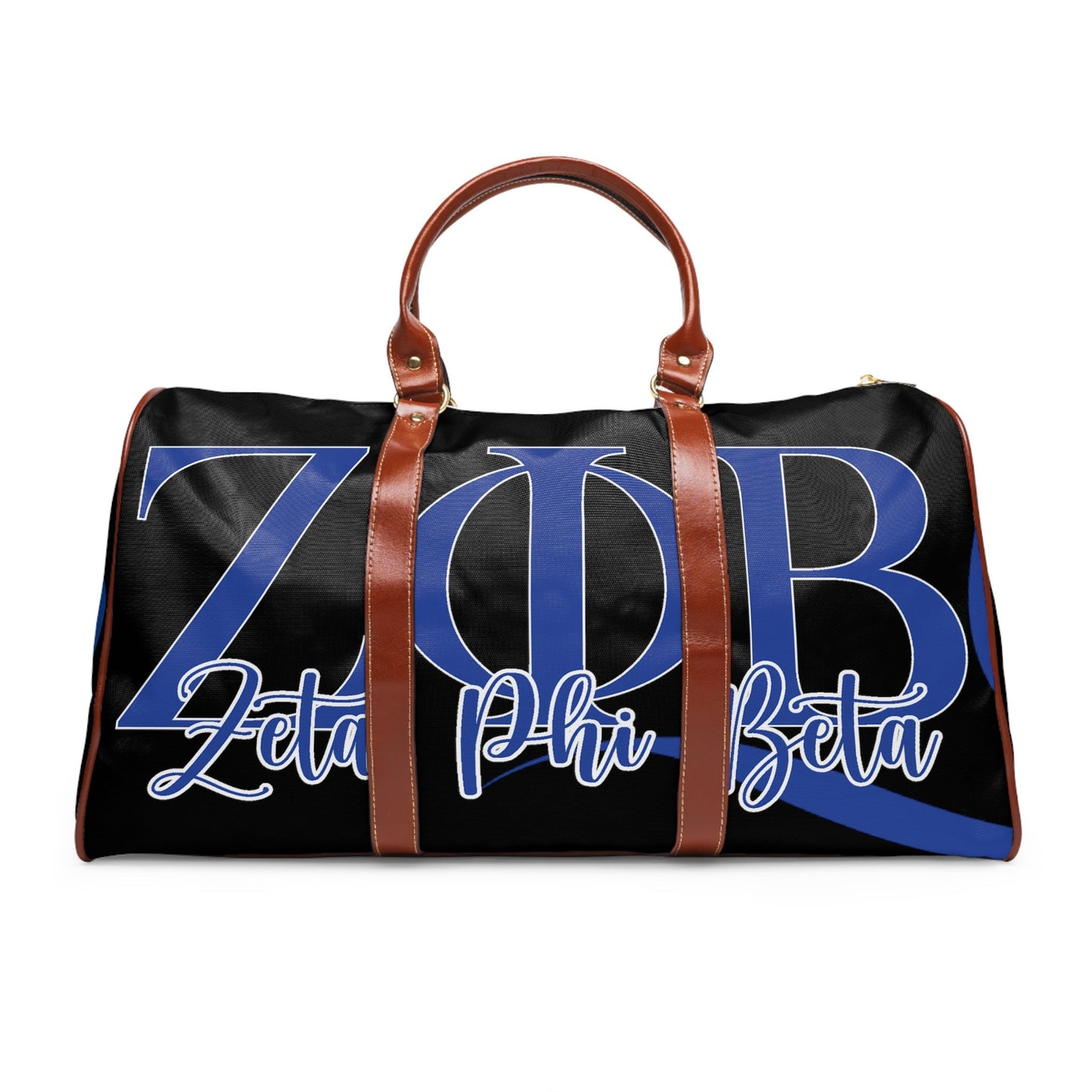 Zeta Phi Beta Sorority Waterproof Nylon Travel Bag Durable Elegance for Your Essentials!