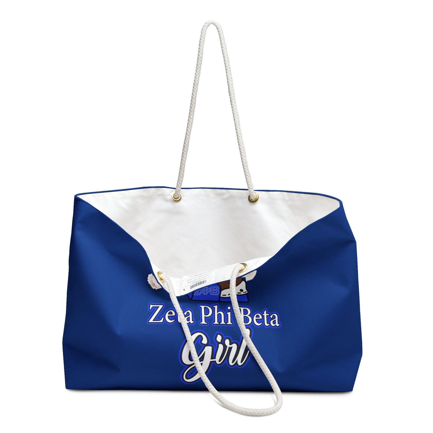 Zeta Phi Beta Sorority Oversized Weekender Tote Stylish Versatility for Every Getaway!